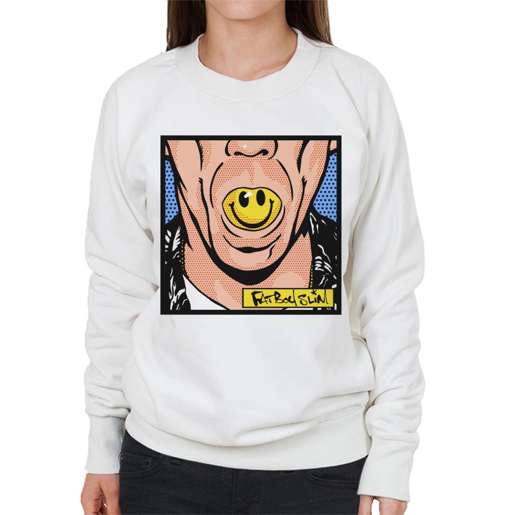 Fatboy Slim Smiley Mouth Pop Art Women's Sweatshirt-Fatboy Slim-Essential Republik