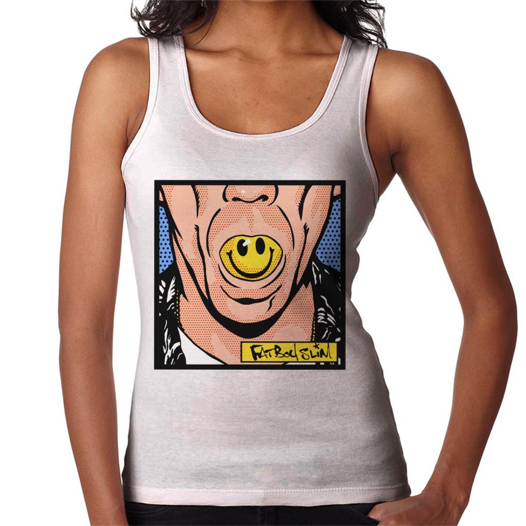 Fatboy Slim Smiley Mouth Pop Art Women's Vest-Fatboy Slim-Essential Republik