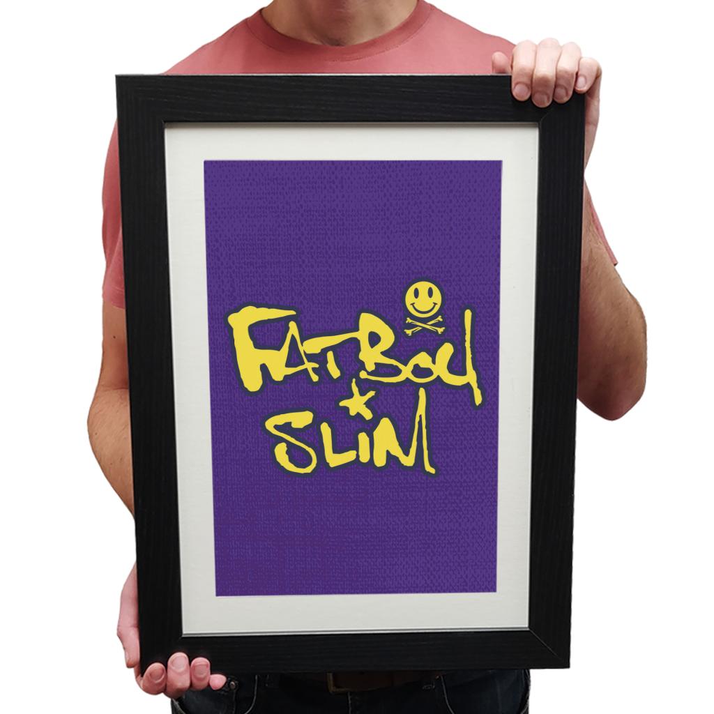 Fatboy Slim Smiley Crossbones Text Logo Framed Print-Fatboy Slim-Essential Republik