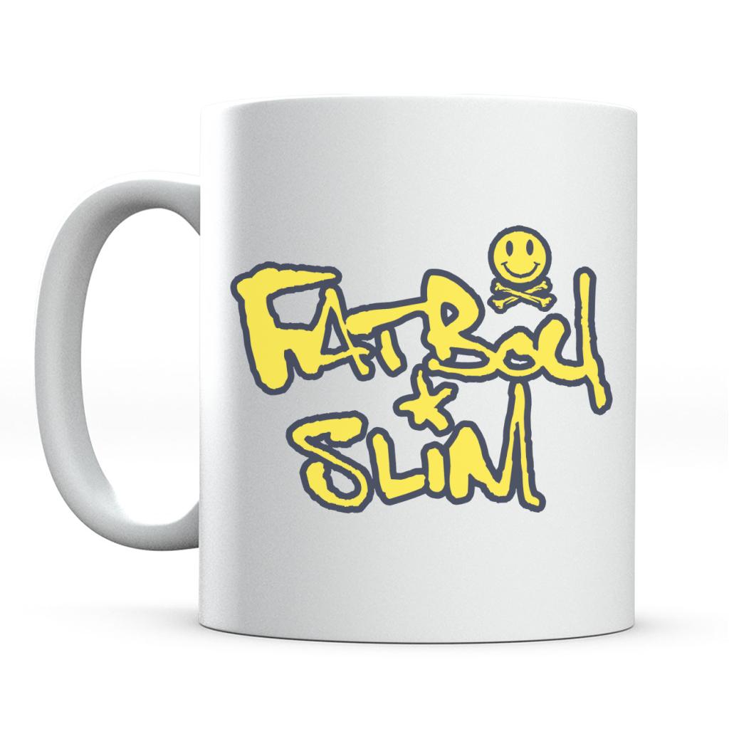 Fatboy Slim Smiley Crossbones Text Logo Mug-Fatboy Slim-Essential Republik