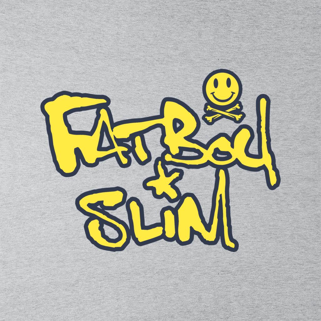 Fatboy Slim Smiley Crossbones Text Logo Men's Hooded Sweatshirt-Fatboy Slim-Essential Republik