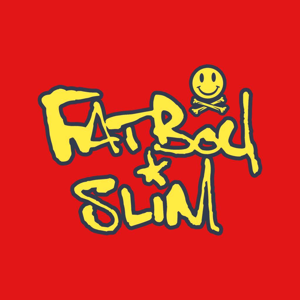 Fatboy Slim Smiley Crossbones Text Logo Men's T-Shirt-Fatboy Slim-Essential Republik