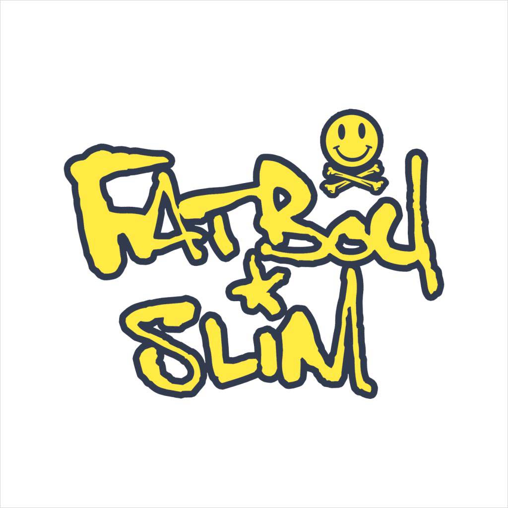 Fatboy Slim Smiley Crossbones Text Logo Men's Vest-Fatboy Slim-Essential Republik