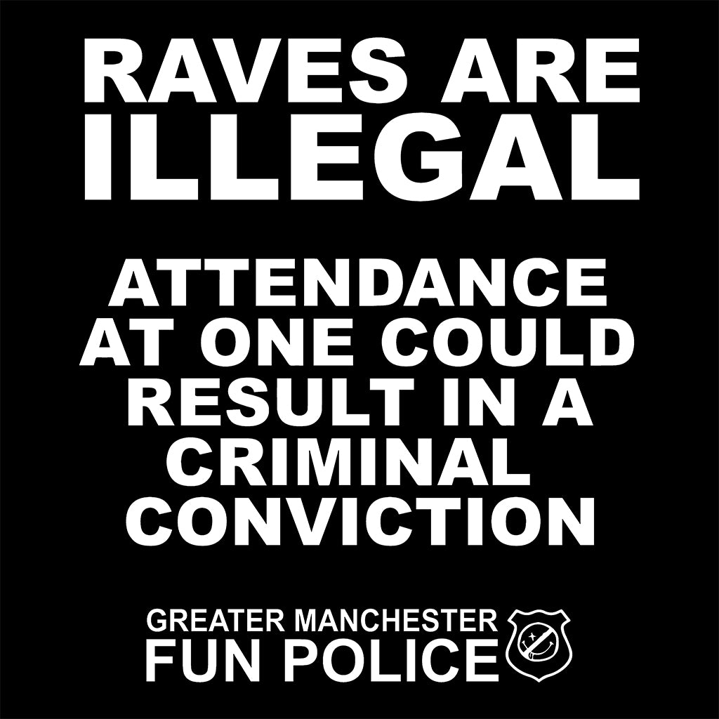 Raves Are Illegal Cruiser Iconic Hoodie-Future Past-Essential Republik