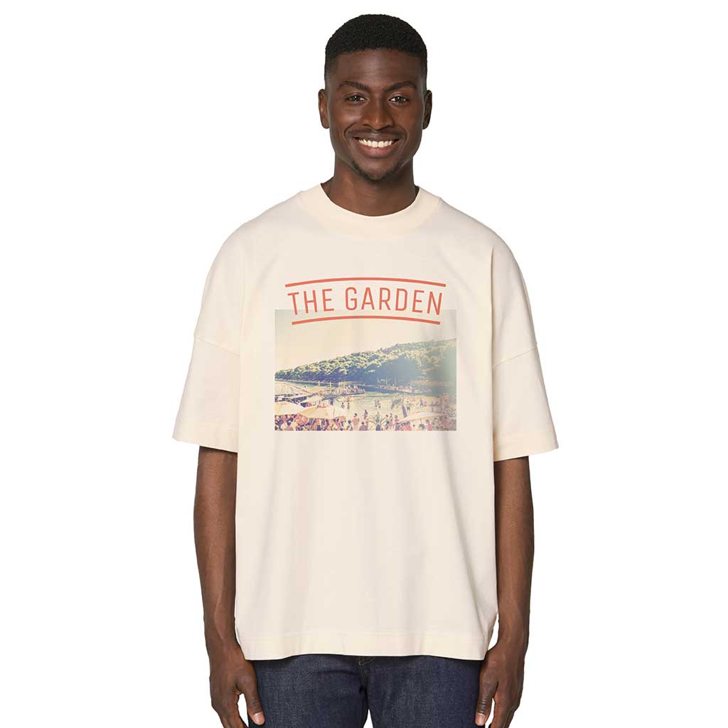 The Garden Beach Unisex Heavy Drop Shoulder T-Shirt-The Garden Croatia-Essential Republik