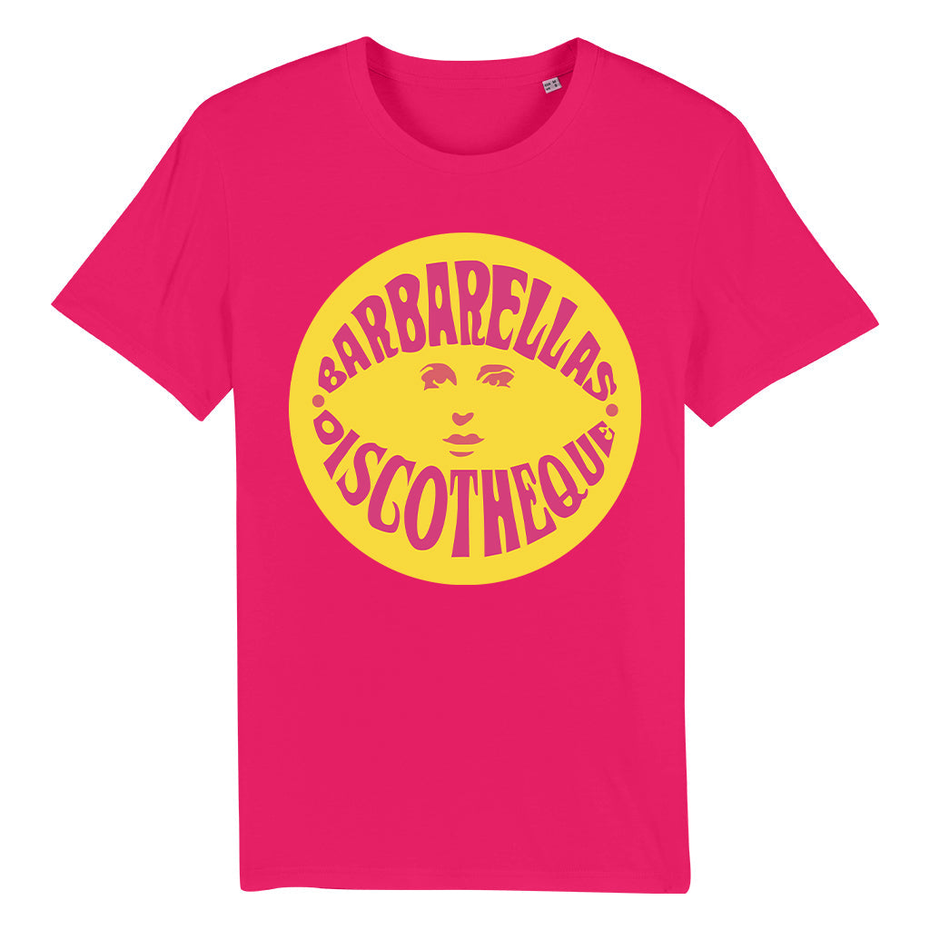 Barbarellas Yellow And Pink Logo Unisex T-Shirt-The Garden Croatia-Essential Republik