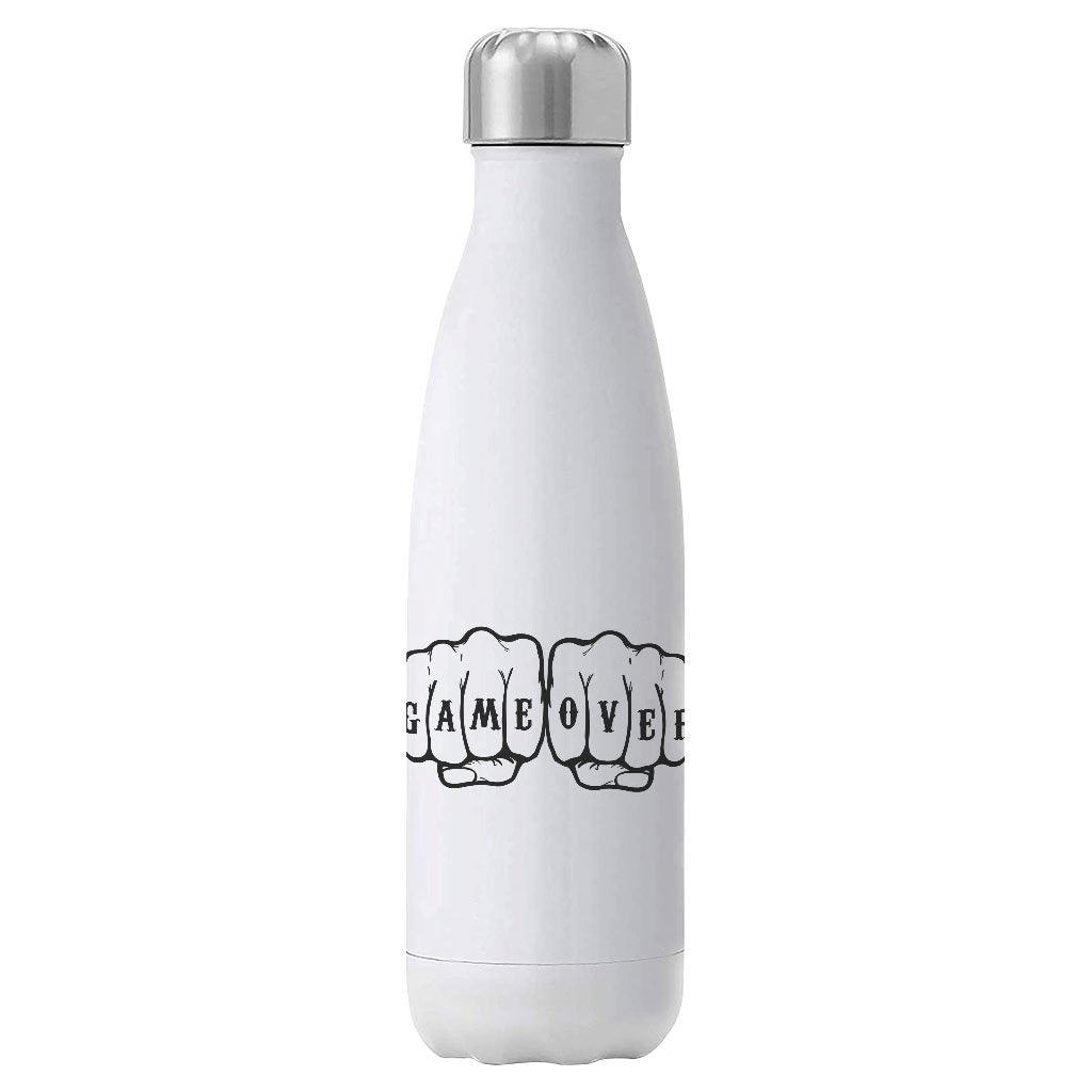 Game Over Logo Water Bottle-Game Over-Essential Republik