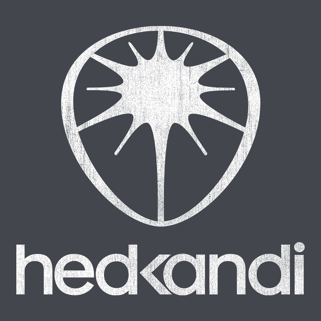 Hedkandi White Distressed Modern Logo Unisex Vintage Terry Hoodie-Hedkandi-Essential Republik