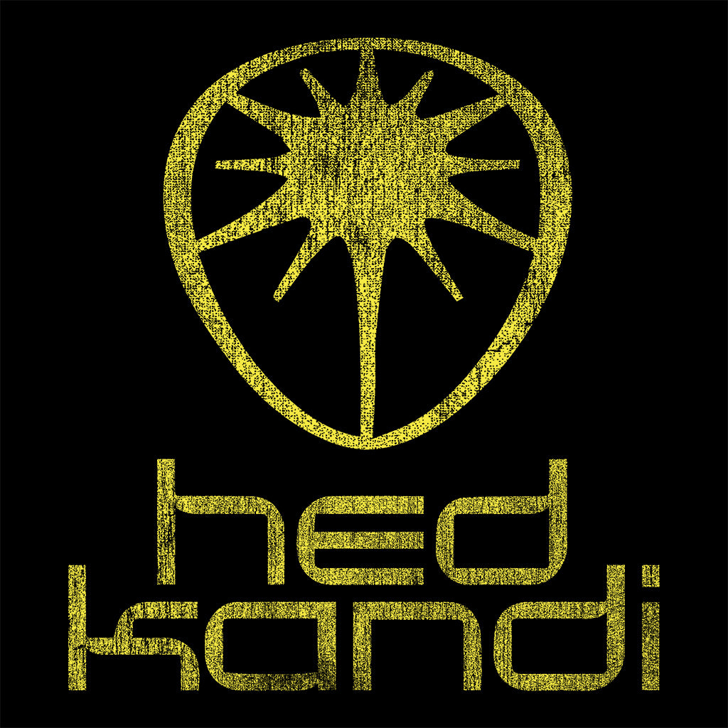 Hedkandi Yellow Distressed Retro Logo Unisex Connector Zip-Through Hoodie-Hedkandi-Essential Republik