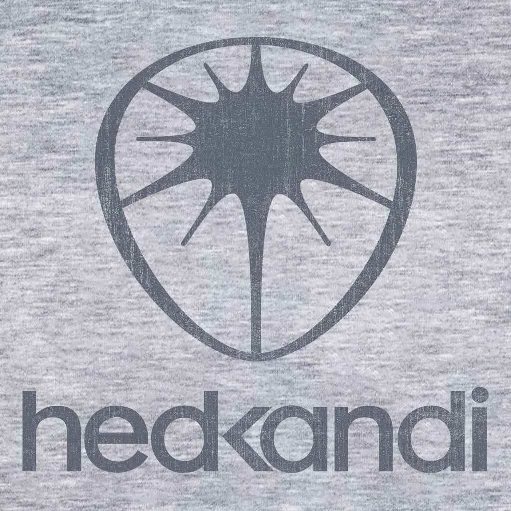 Hedkandi Dark Grey Distressed Modern Logo Women's Cropped T-Shirt-Hedkandi-Essential Republik
