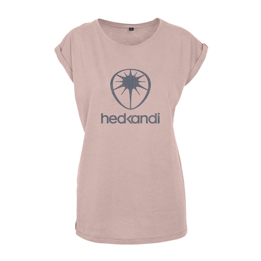 Hedkandi Dark Grey Distressed Modern Logo Women's Casual T-Shirt-Hedkandi-Essential Republik