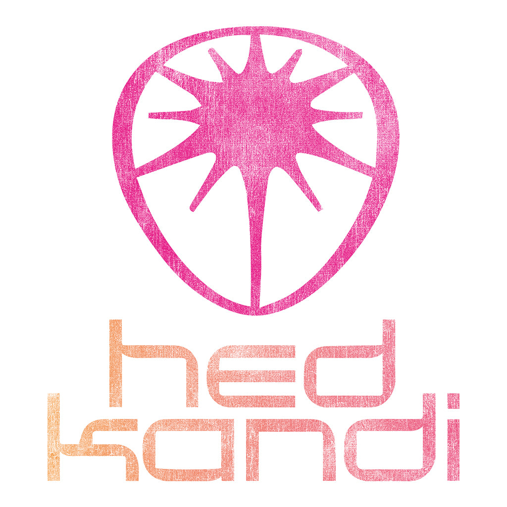 Hedkandi Orange And Pink Distressed Retro Logo Beach Towel-Hedkandi-Essential Republik