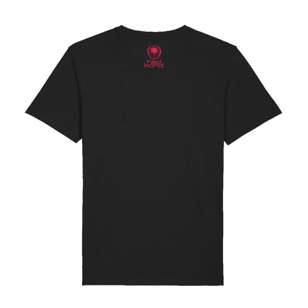 Hedkandi Neon Red Disco Heaven Unisex Organic T-Shirt-Hedkandi-Essential Republik