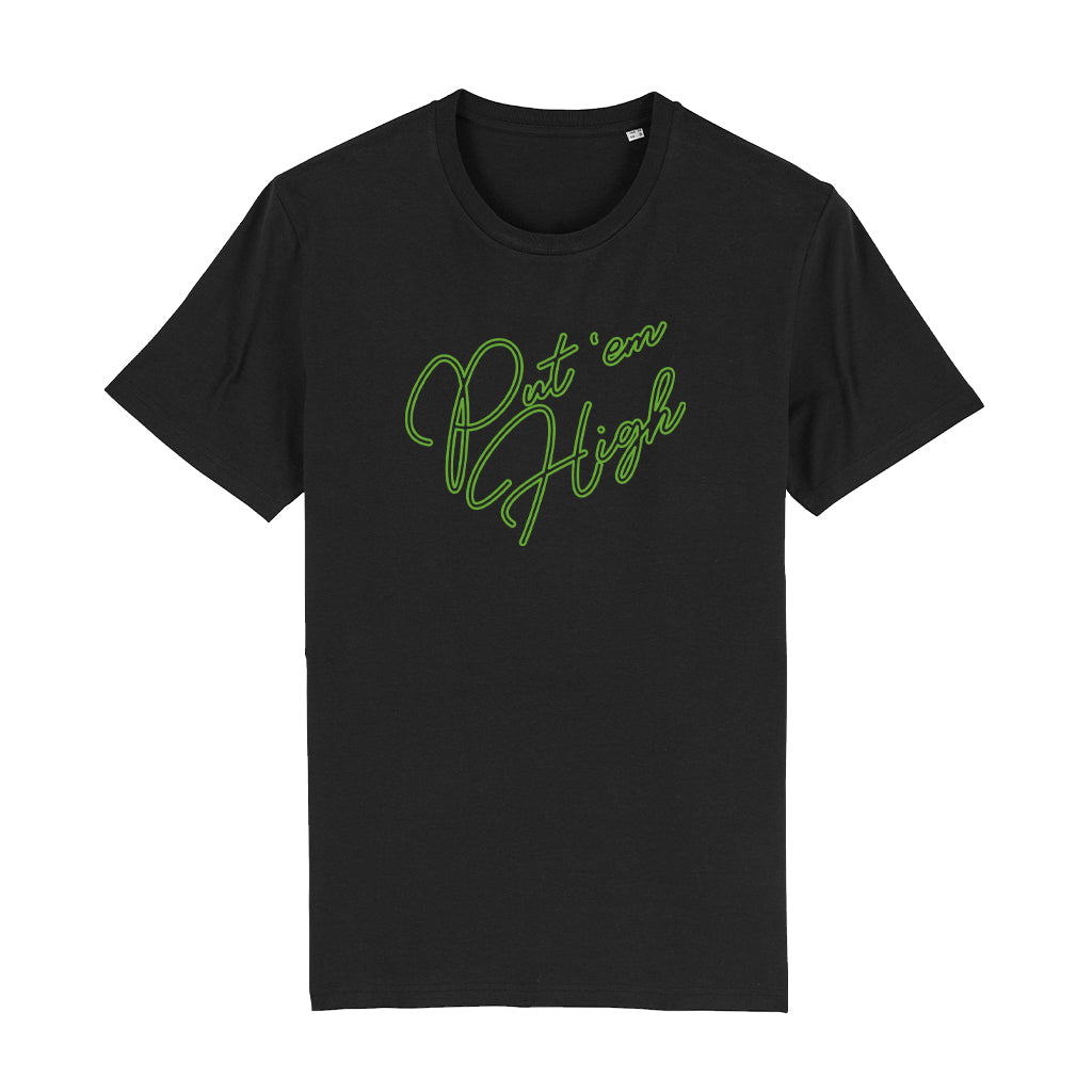 Hedkandi Neon Green Put Em High Unisex Organic T-Shirt-Hedkandi-Essential Republik