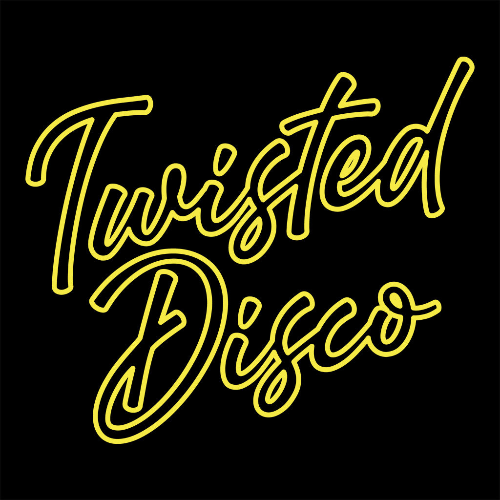 Hedkandi Neon Yellow Twisted Disco Unisex Organic T-Shirt-Hedkandi-Essential Republik