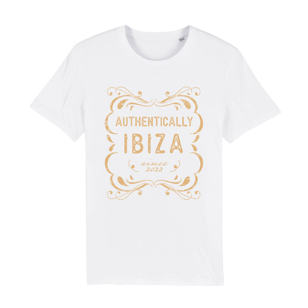 Authentically Ibiza Since 2022 Unisex Organic T-Shirt-White Isle-Essential Republik