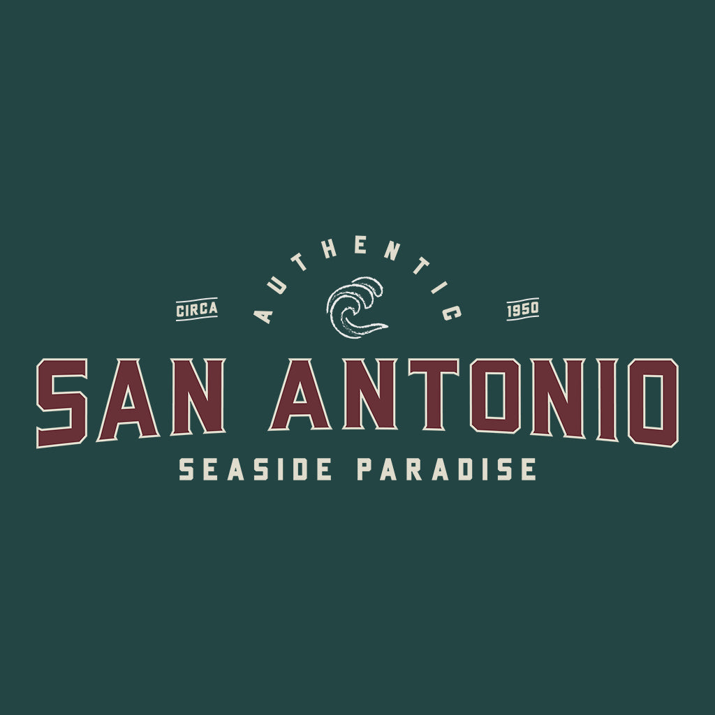 San Antonio Seaside Paradise Unisex Organic T-Shirt-White Isle-Essential Republik