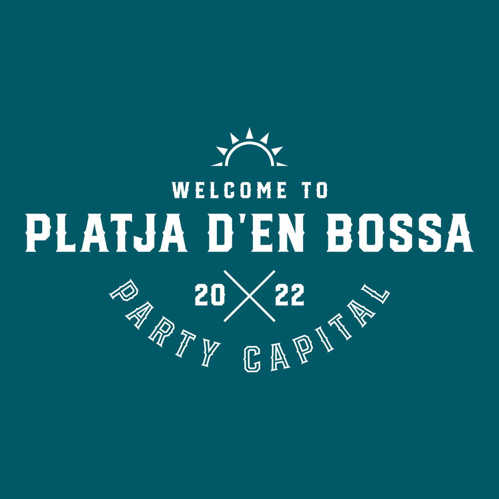 Welcome To Platja D'en Bossa Unisex Organic T-Shirt-White Isle-Essential Republik
