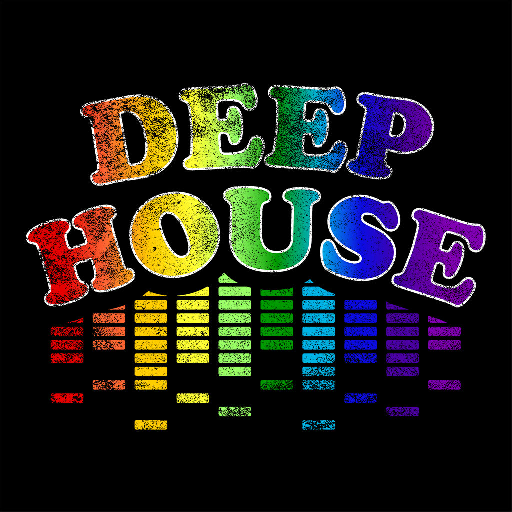 Deep House Rainbow Unisex Organic T-Shirt-White Isle-Essential Republik