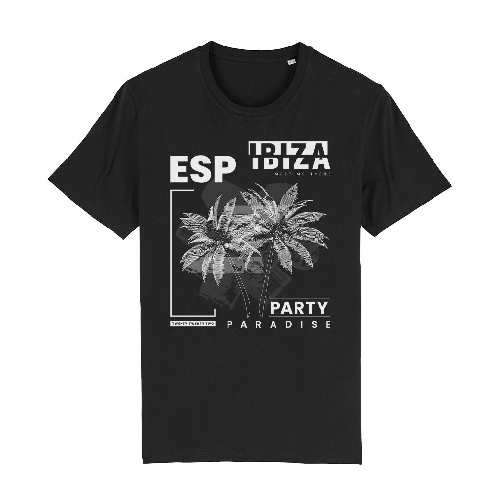 Ibiza Party Paradise Unisex Organic T-Shirt-White Isle-Essential Republik