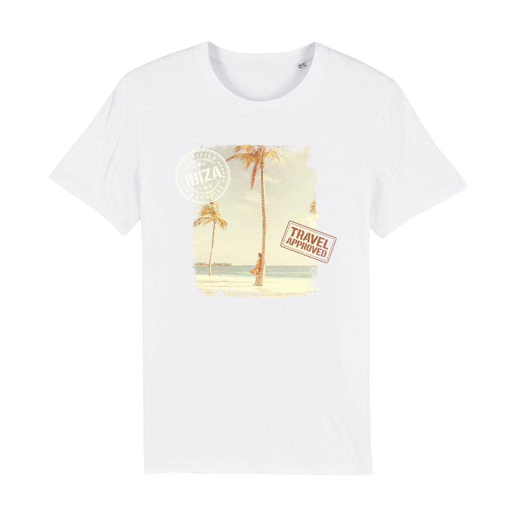 Ibiza Certified Paradise Unisex Organic T-Shirt-White Isle-Essential Republik
