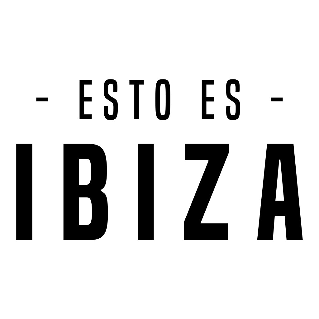 Esto Es Ibiza Black Text Unisex Organic T-Shirt-White Isle-Essential Republik