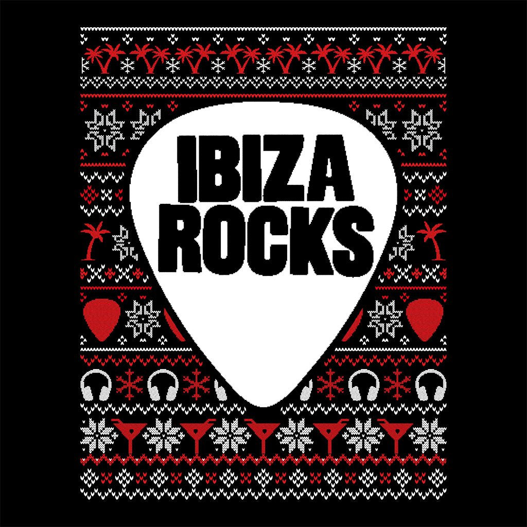 Ibiza Rocks Red Christmas Knit Pattern Unisex Sweatshirt-Ibiza Rocks-Essential Republik