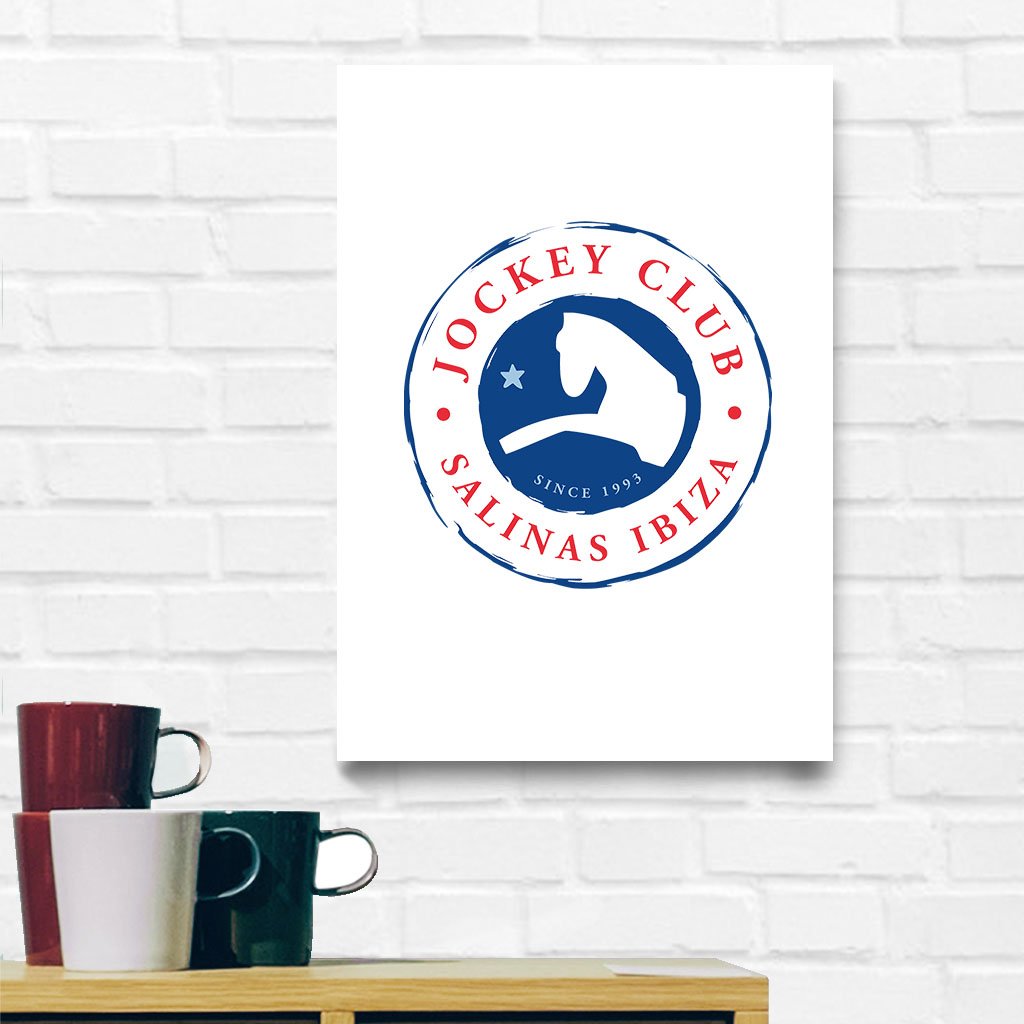 Jockey Club Blue Badge A3 and A4 Prints (framed or unframed)-Jockey Club-Essential Republik