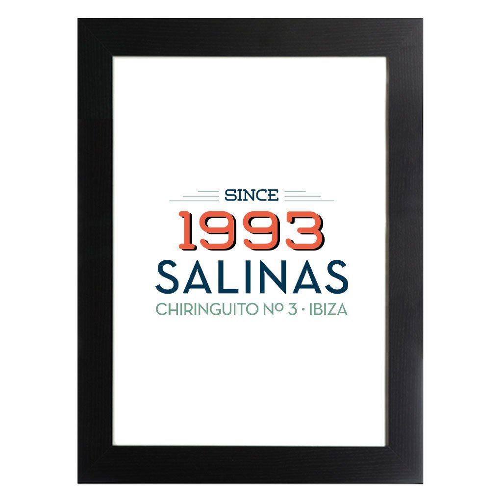 Jockey Club 1993 Salinas Chiringuito No 3 Dark Text A3 and A4 Prints (framed or unframed)-Jockey Club-Essential Republik