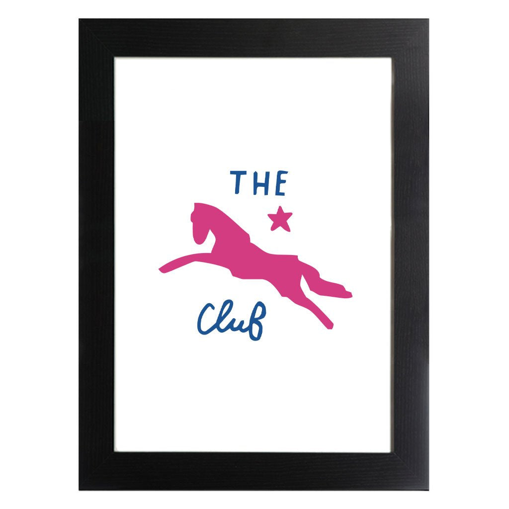 Jockey Club The Club Pink Logo A3 and A4 Prints (framed or unframed)-Jockey Club-Essential Republik