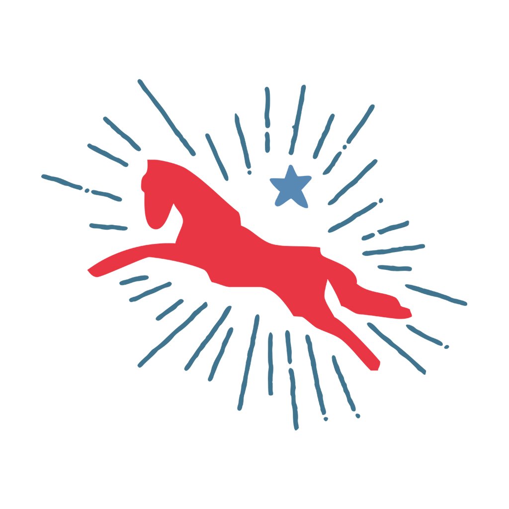 Jockey Club Red And Blue Sparkle Logo Velcro Bib-Jockey Club-Essential Republik