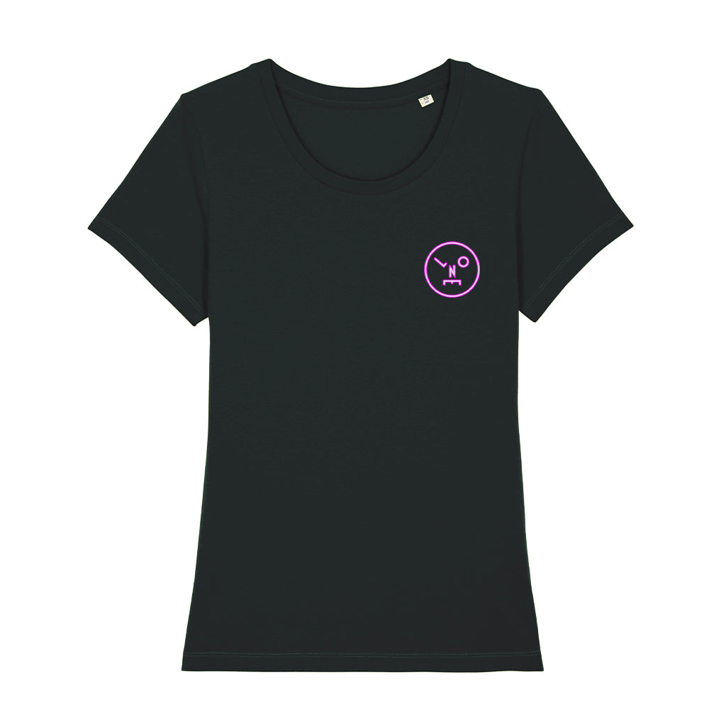 LNOE Circle Logo Front Print Women's Iconic Fitted T-Shirt-LNOE-Essential Republik