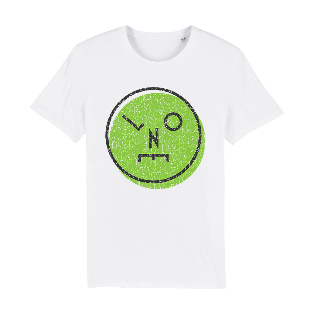 LNOE Circle Logo Distressed Green Unisex Organic T-Shirt-LNOE-Essential Republik