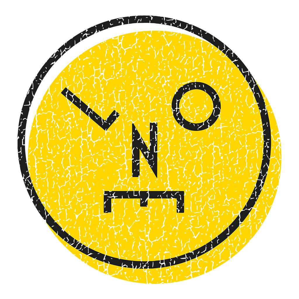 LNOE Circle Logo Distressed Yellow Women's Cropped Sweatshirt-LNOE-Essential Republik