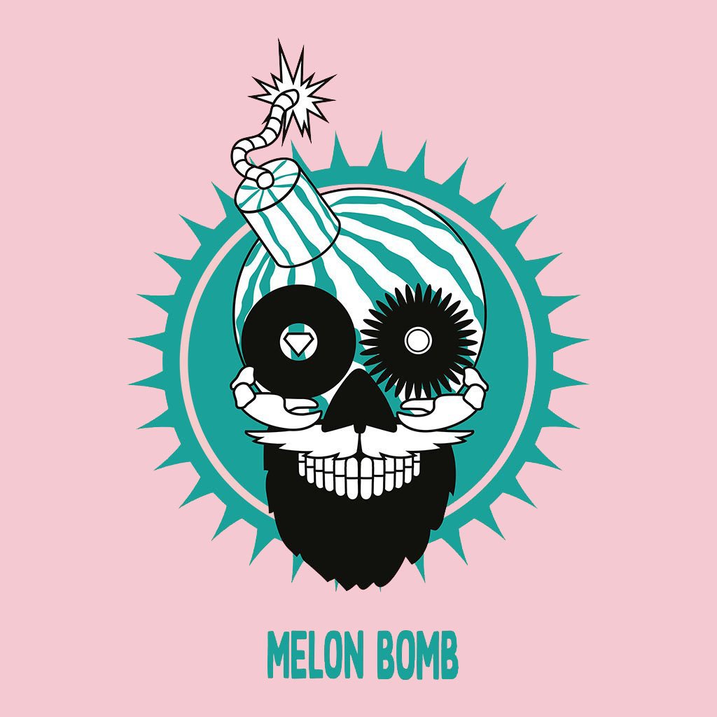 Melon Bomb Logo Kids Mini Cruiser Iconic Hoodie-Melon Bomb-Essential Republik