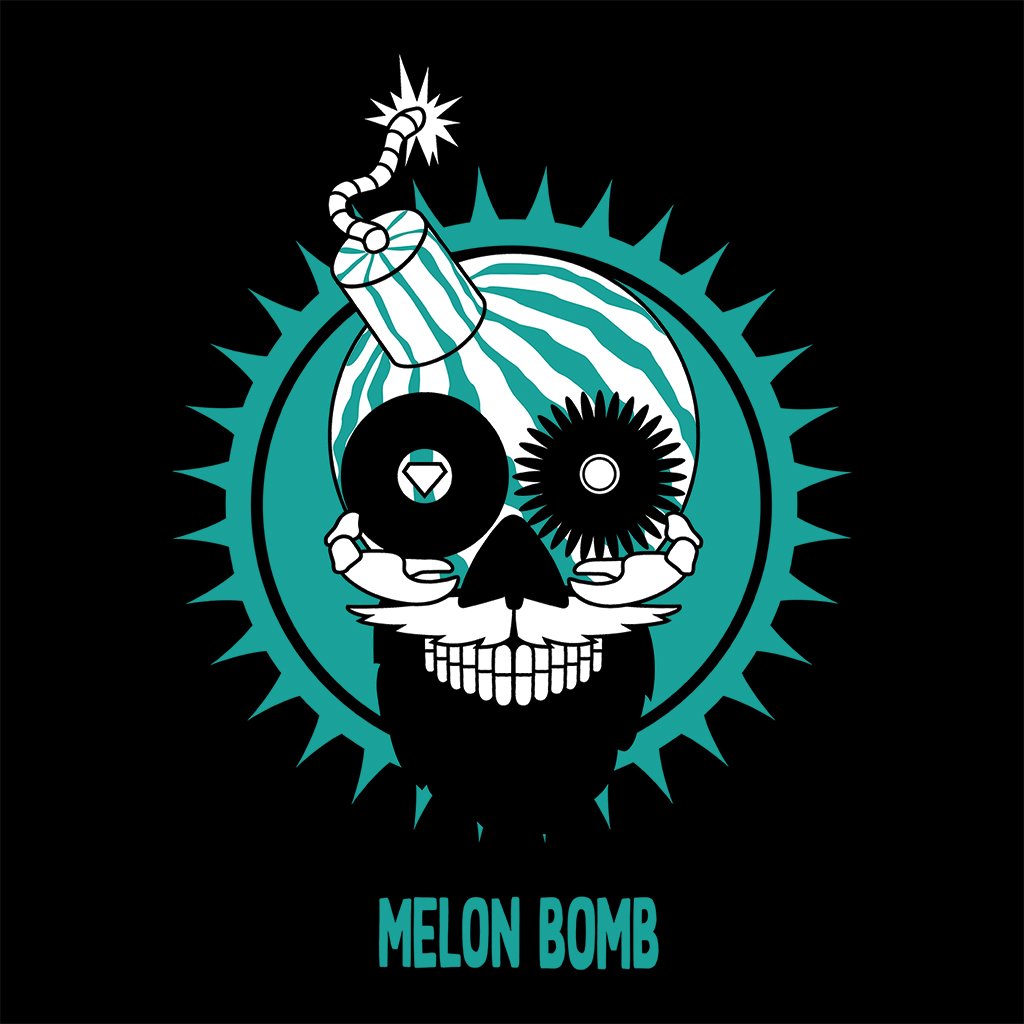 Melon Bomb Logo And Text Front And Back Print Women's Casual T-Shirt-Melon Bomb-Essential Republik