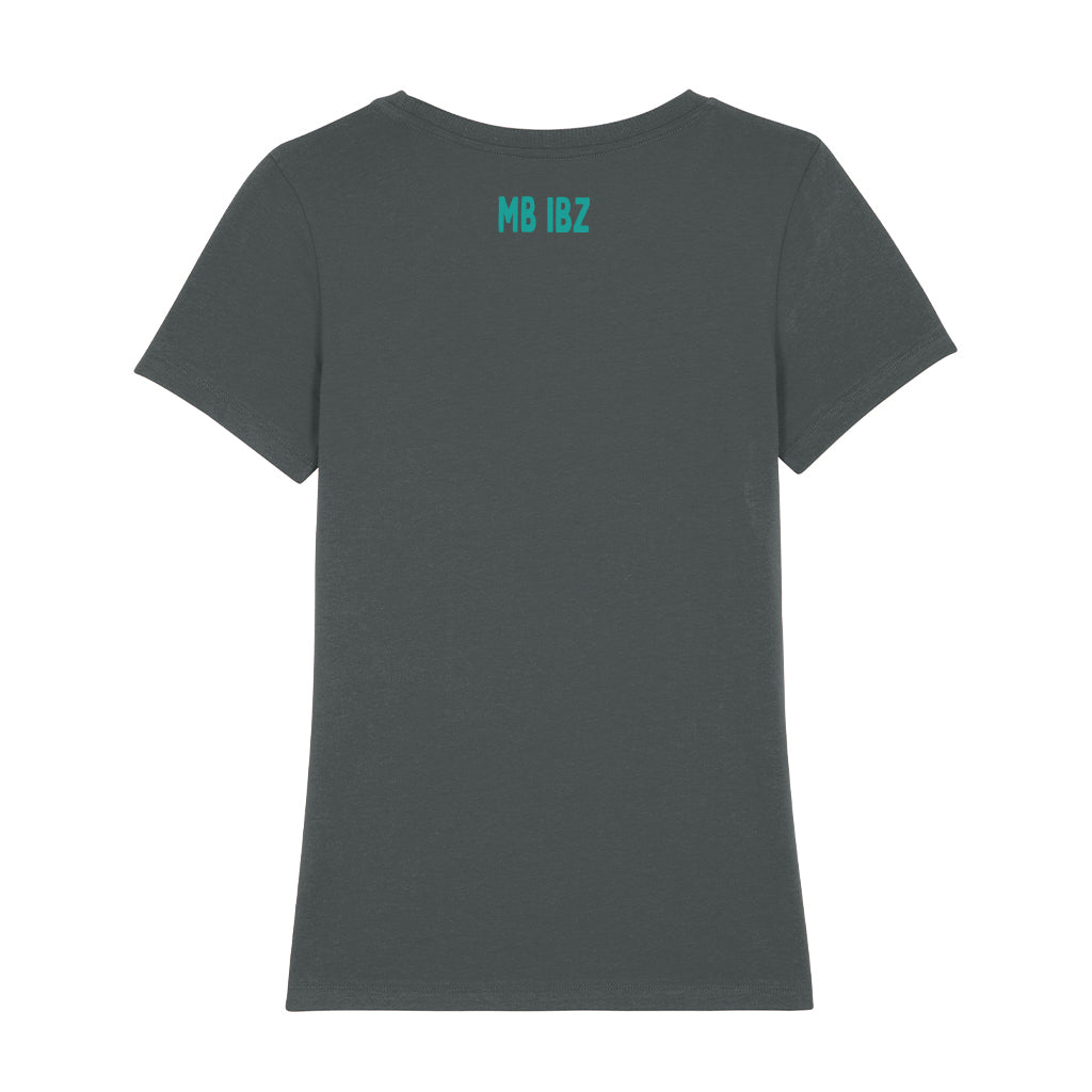 Melon Bomb Logo And Text Front And Back Print Women's Iconic Fitted T-Shirt-Melon Bomb-Essential Republik