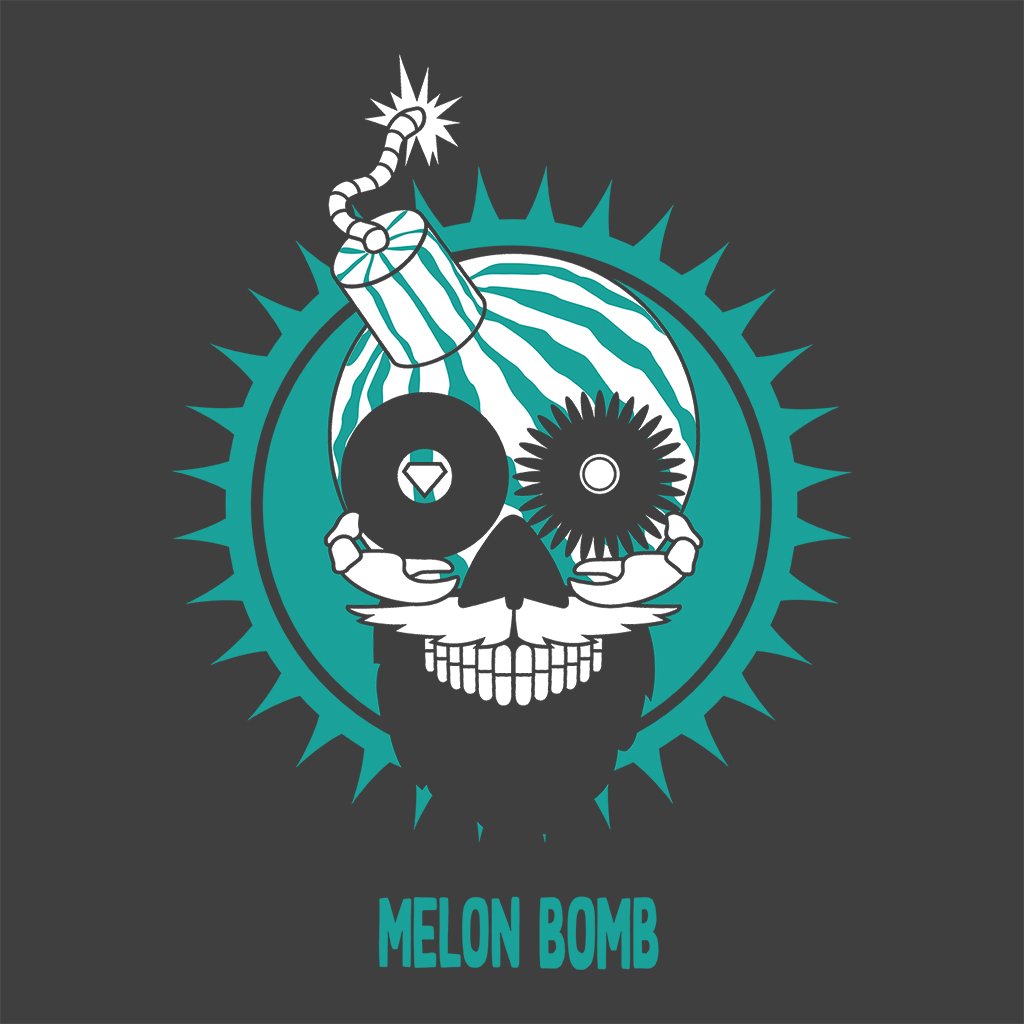 Melon Bomb Small Logo And Text Front And Back Print Women's Casual T-Shirt-Melon Bomb-Essential Republik