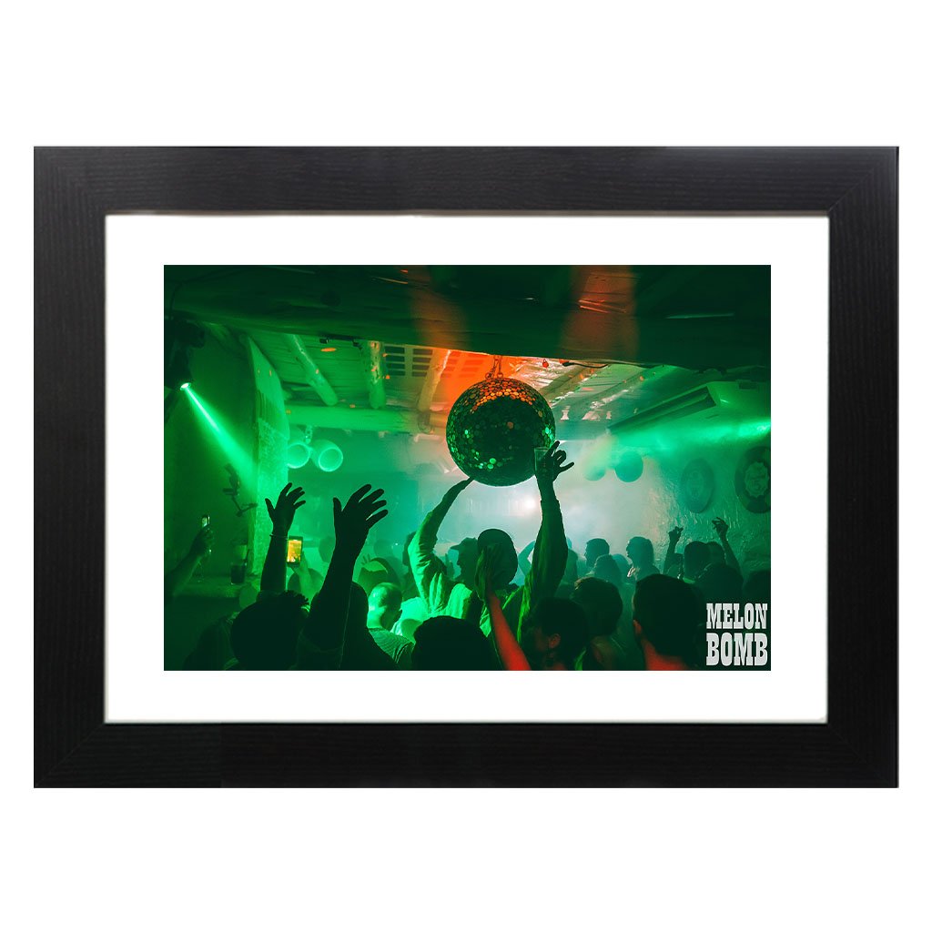 Melon Bomb Green Light Club Photograph A3 Framed Print-Melon Bomb-Essential Republik
