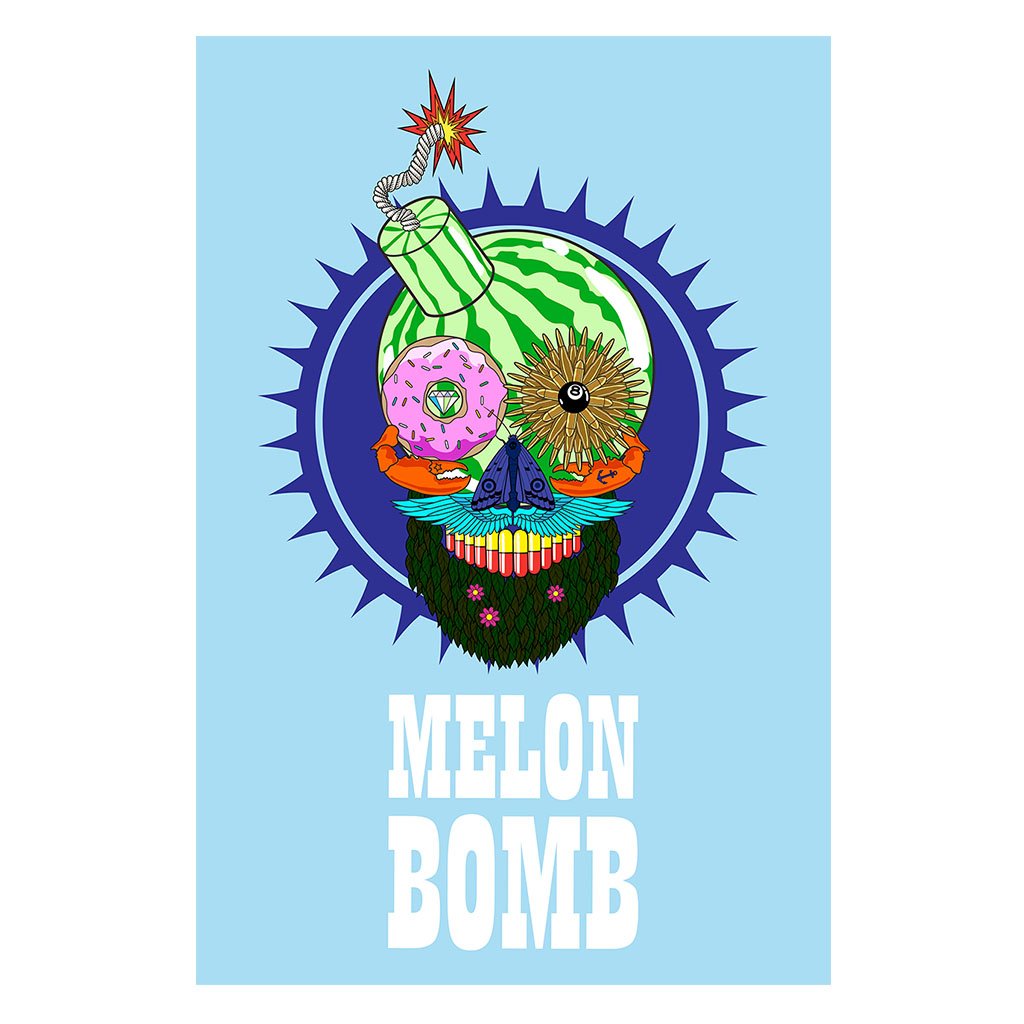 Melon Bomb Head A3 Framed Print-Melon Bomb-Essential Republik