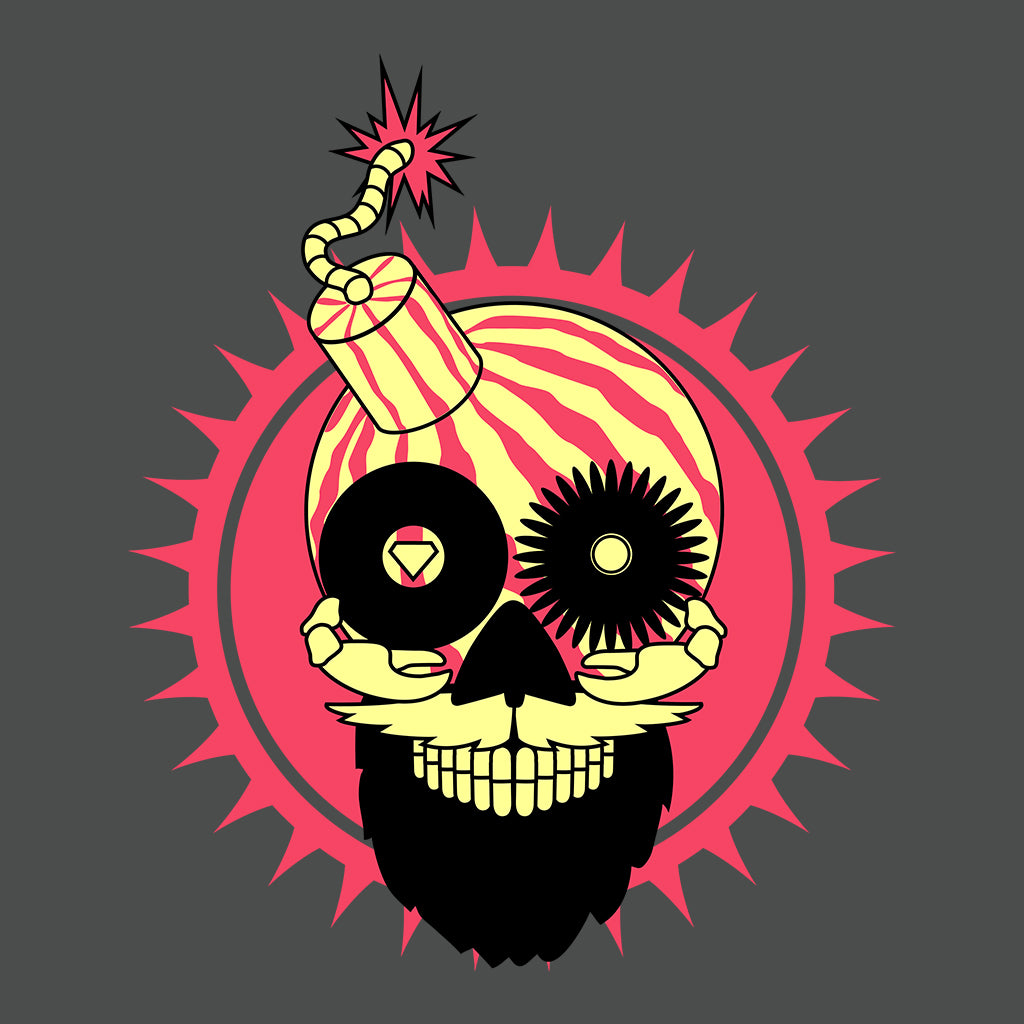 Melon Bomb Pink Skull Logo Men's Organic T-Shirt-Melon Bomb-Essential Republik