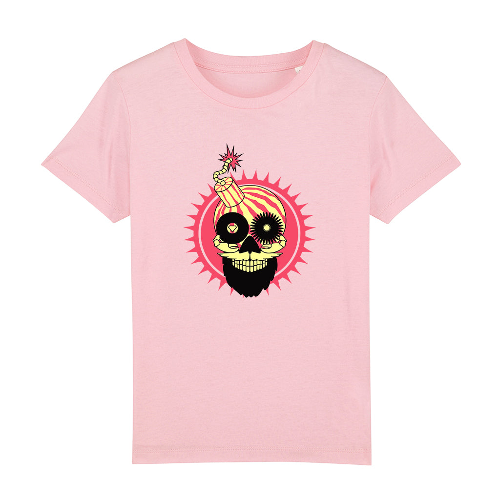 Melon Bomb Pink Skull Logo Kid's Organic T-Shirt-Melon Bomb-Essential Republik