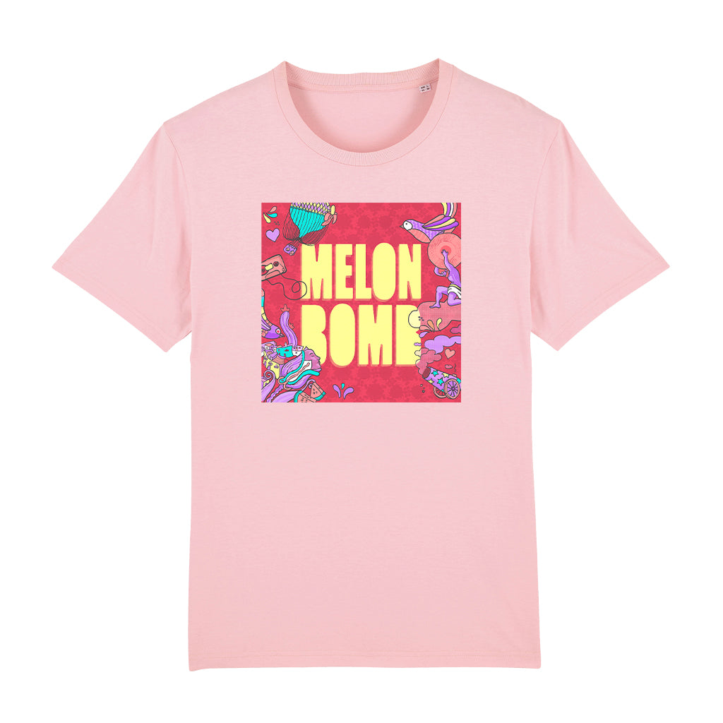 Melon Bomb Fiesta Logo Men's Organic T-Shirt-Melon Bomb-Essential Republik