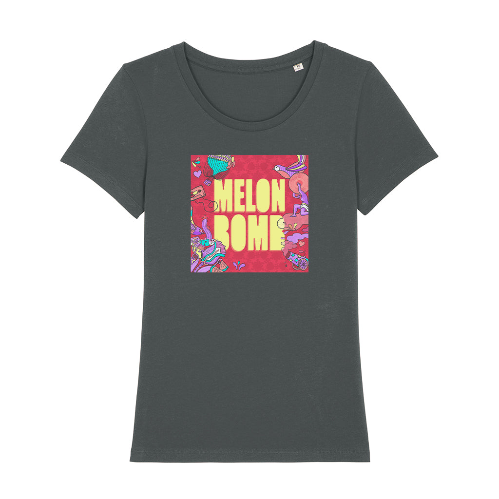 Melon Bomb Fiesta Logo Women's Iconic Fitted T-Shirt-Melon Bomb-Essential Republik