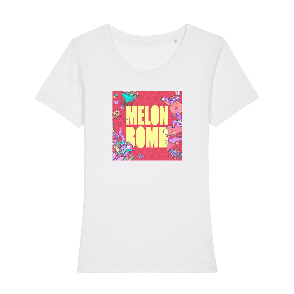 Melon Bomb Fiesta Logo Women's Iconic Fitted T-Shirt-Melon Bomb-Essential Republik