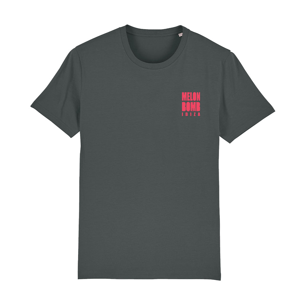 Melon Bomb Fiesta Logo Front And Back Print Men's Organic T-Shirt-Melon Bomb-Essential Republik