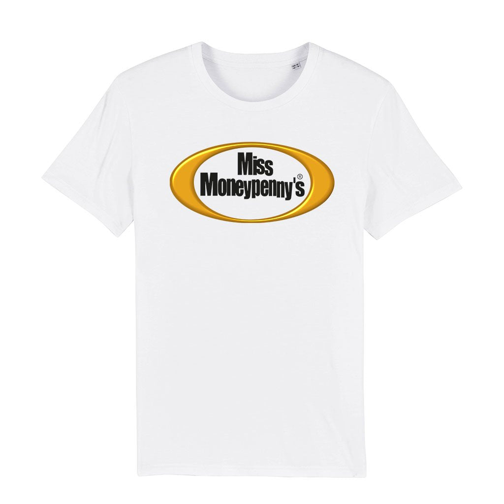 Miss Moneypenny's Gold Oval Logo Men's Organic T-Shirt-Miss Moneypenny's-Essential Republik