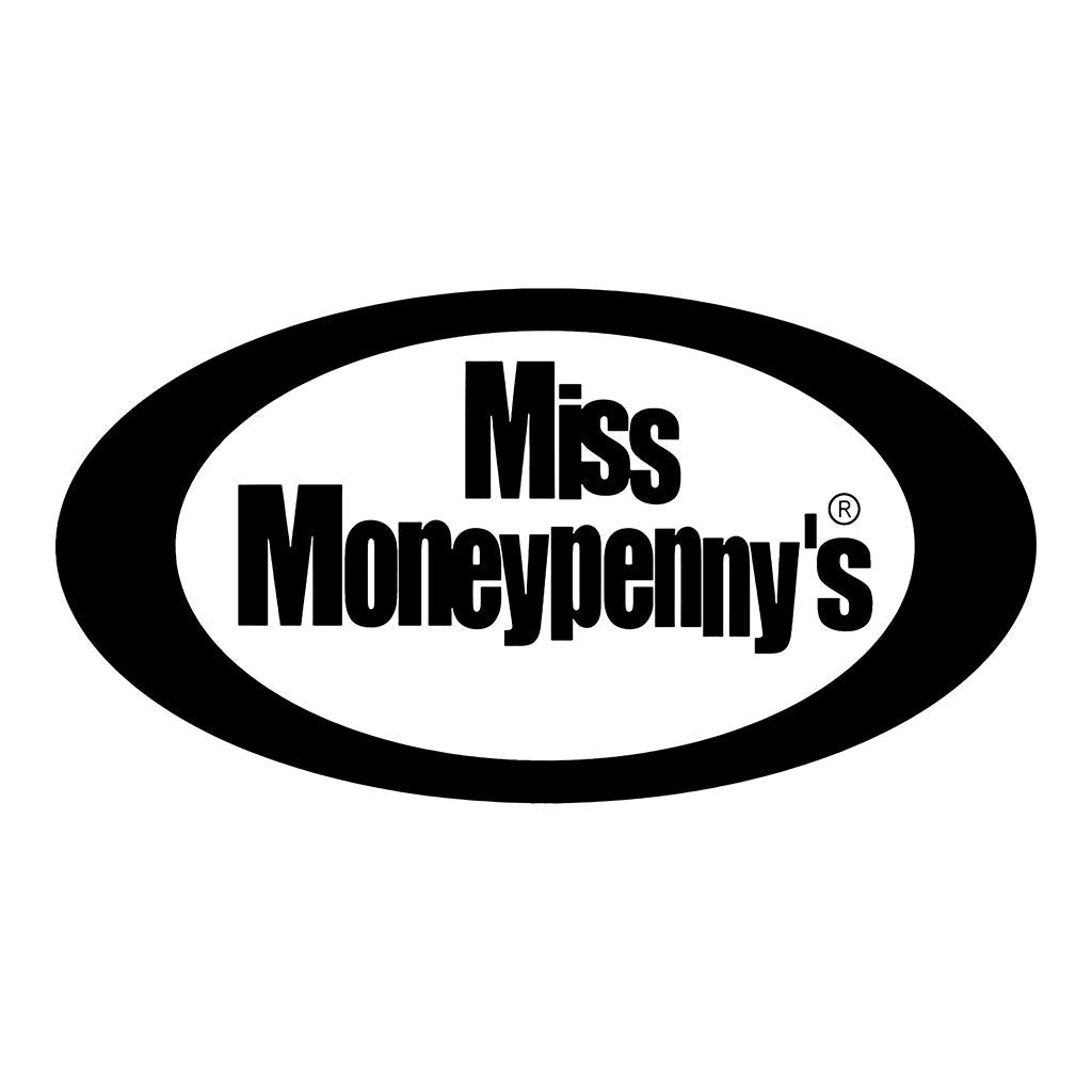 Miss Moneypenny's Black Oval Logo And Clown Front And Back Print Men's Organic T-Shirt-Miss Moneypenny's-Essential Republik