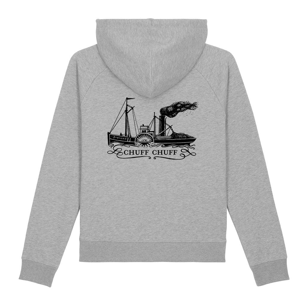 Miss Moneypenny's Chuff Chuff Front And Back Print Unisex Cruiser Iconic Hoodie-Miss Moneypenny's-Essential Republik