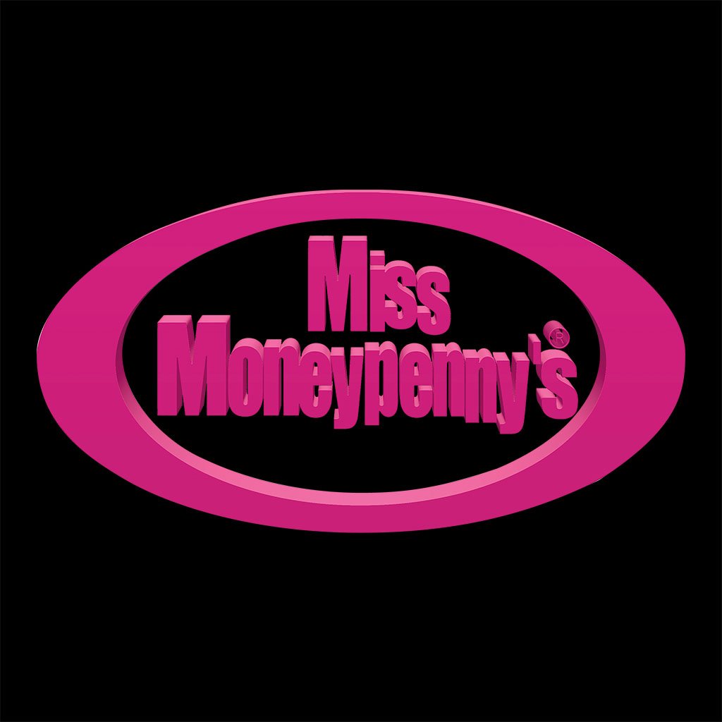 Miss Moneypenny's Pink Oval Logo And Clown Front And Back Print Unisex Cruiser Iconic Hoodie-Miss Moneypenny's-Essential Republik